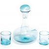 McFadden Art Glass Aqua Decanter Set