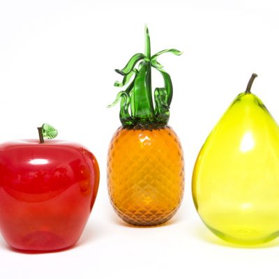 McFadden Art Glass Fruit (Apple, Pineapple, Pear)