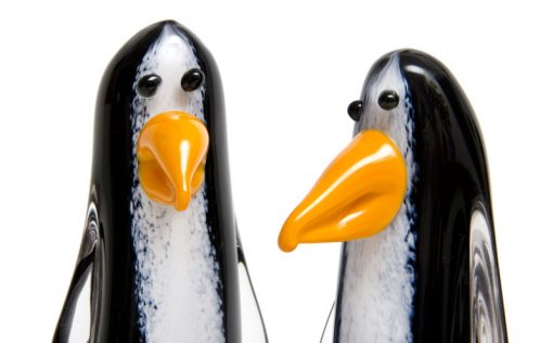 McFadden Art Glass Penguin (close-up)