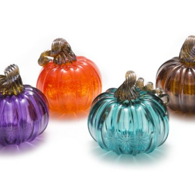 McFadden Art Glass Pumpkins (Amethyst, Orange, Lagoon, Amber)
