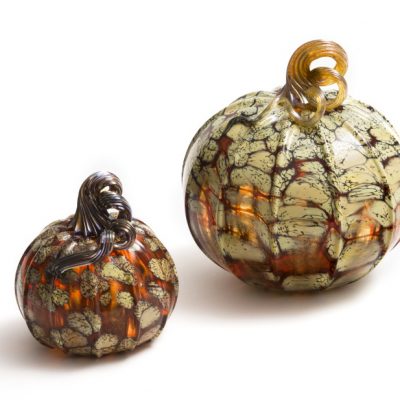 McFadden Art Glass Pumpkins (Textured) (Sm and Large)
