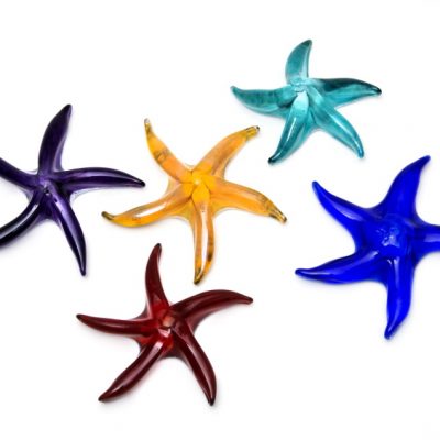 McFadden Art Glass Starfish (Amethyst, Red, Gold Topaz, Lagoon, Cobalt)