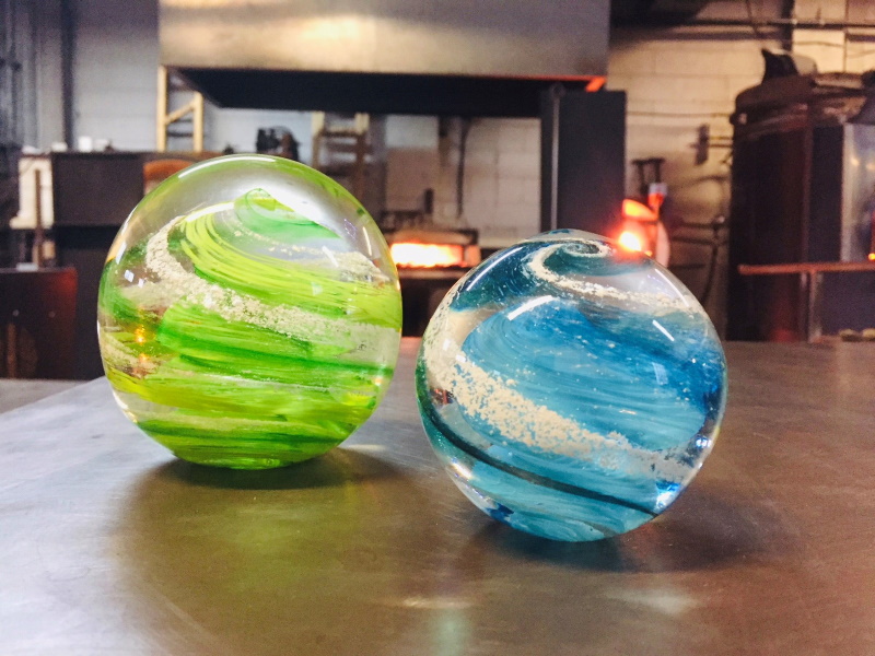 McFadden Art Glass memorial spheres