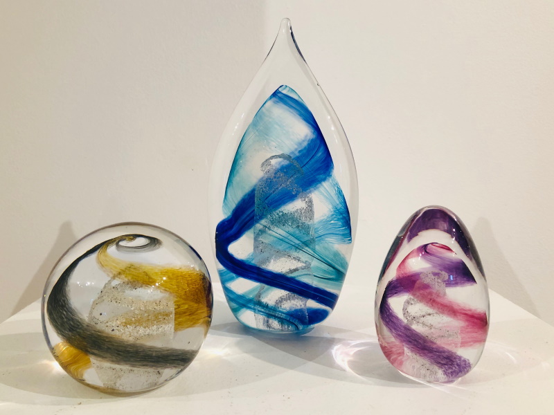 McFadden Art Glass memorial swirls