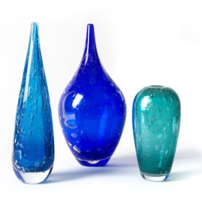 McFadden Art Glass bubble vases