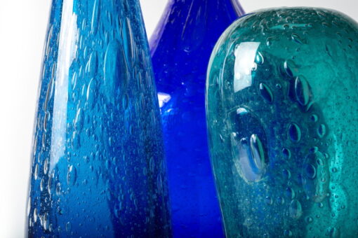 McFadden Art Glass bubble vases close
